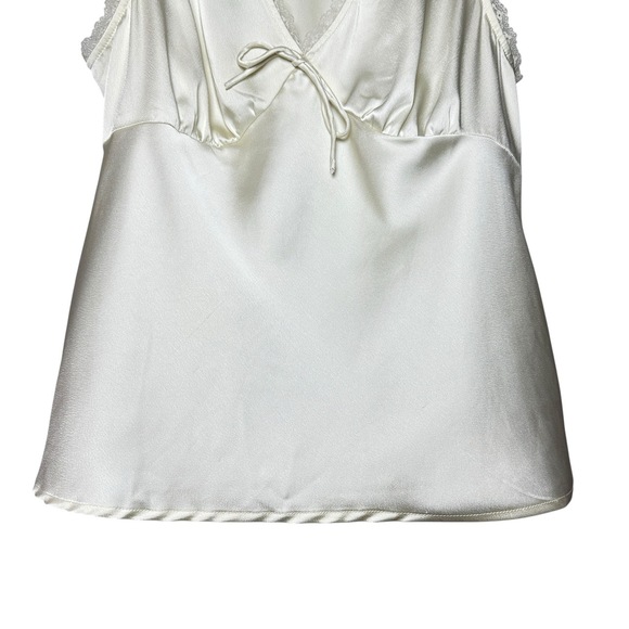 A New Day Top Women’s Size XL Cream Camisole Lace Trim Bow Detail Y2K Coquette - Picture 10 of 14